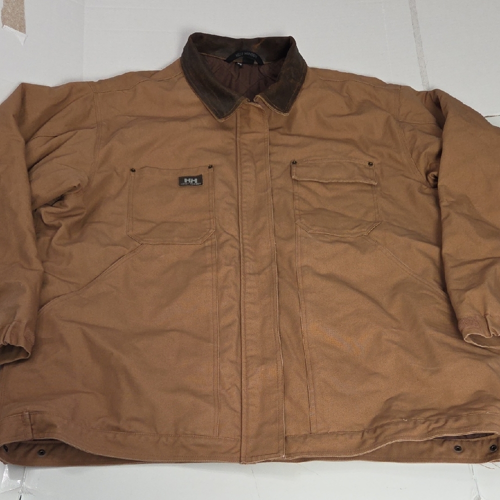 Vintage Helly Hansen Men's Tan Canvas Field/ Work Jacket